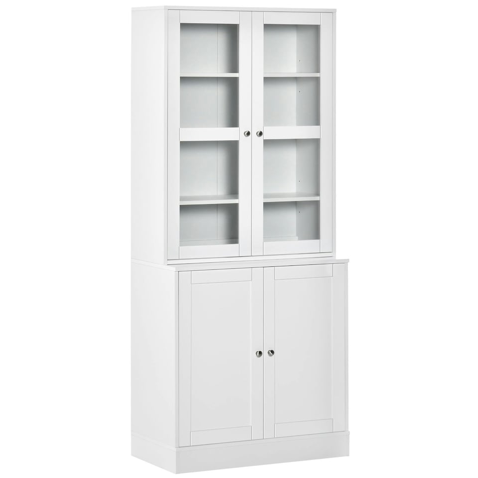 image 1 of HOMCOM Modern Bookcase Display Storage Cabinet w/ Doors Shelves