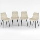 image 10 of Erica Plush Velvet Comfort Dining Chairs - Set of 4 Grey