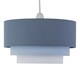 image 3 of First Choice Lighting Set of 2 Gabi Blue Ombre Linen 3 Tier Ceiling Light Shades Blue