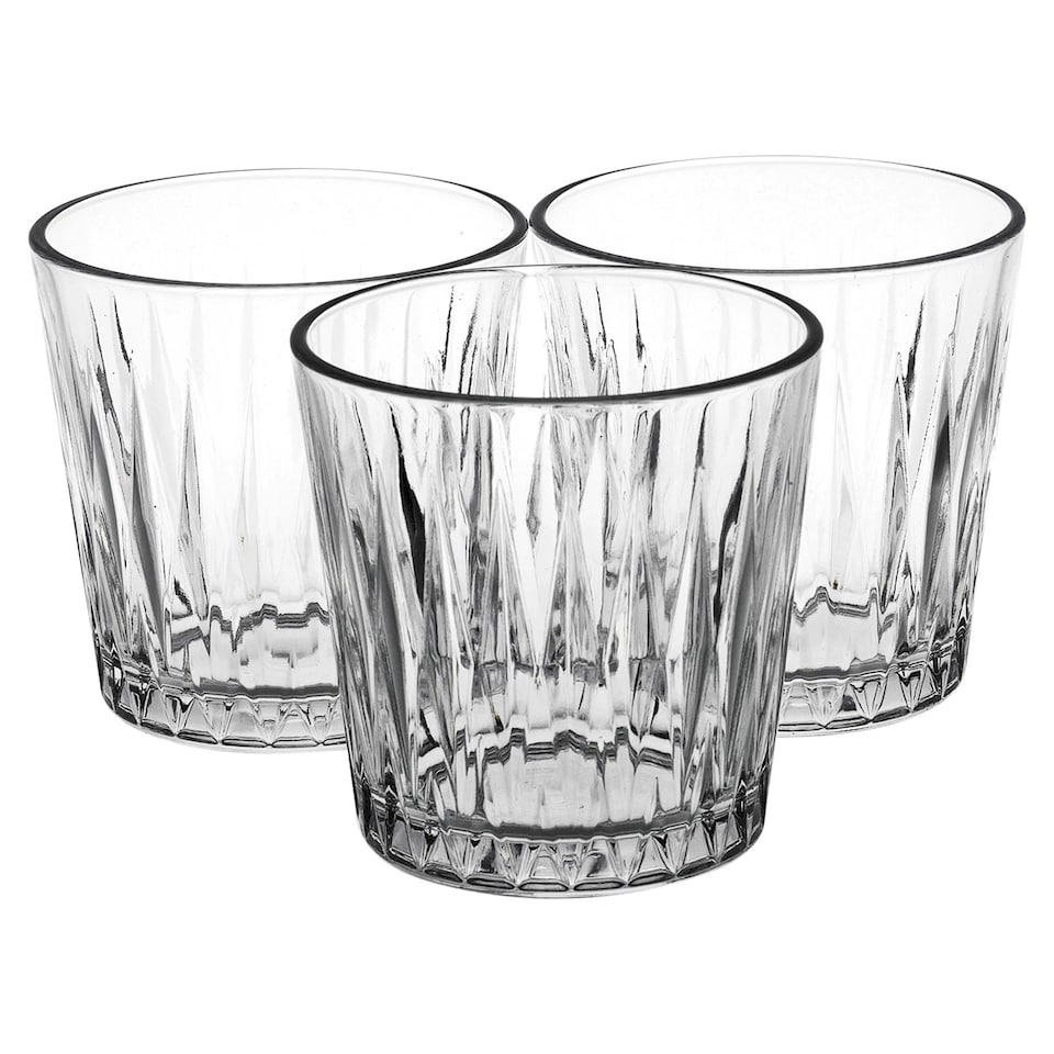 image 1 of Highball Drinking Glasses Whiskey Water Juice Tumblers 6 Set | Clear | 6x300ml Whiskey Tumblers | 300ml