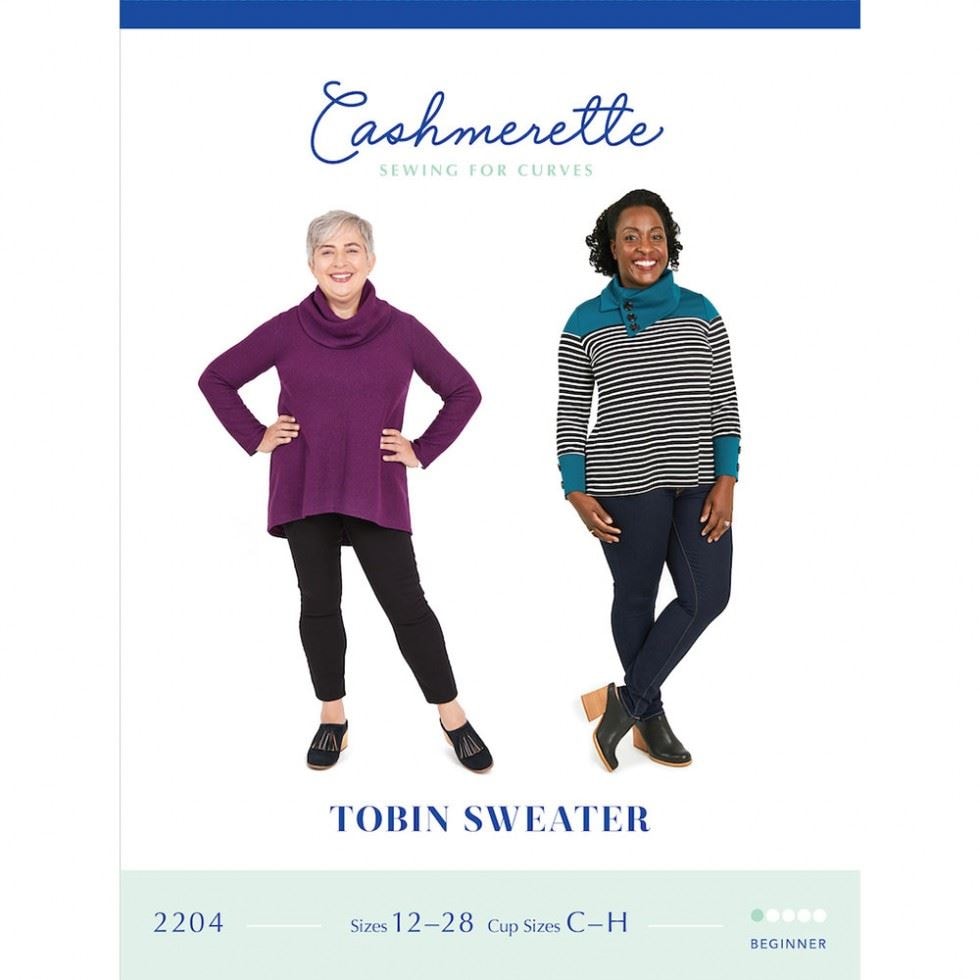 Cashmerette Tobin Sweater Paper Sewing Pattern – Women’s Tops & Sweaters, UK Sizes 12–28 (Uk 16–32), Easy
