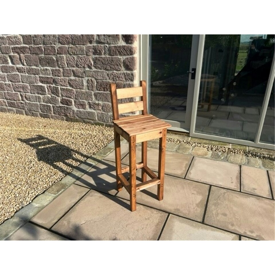 image 1 of Deluxe Alfresco Outdoor Wooden Bar Stool