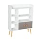 image 1 of HOMCOM Multi-Shelf Bookcase Freestanding Storage Cabinet Shelves Wood Grey