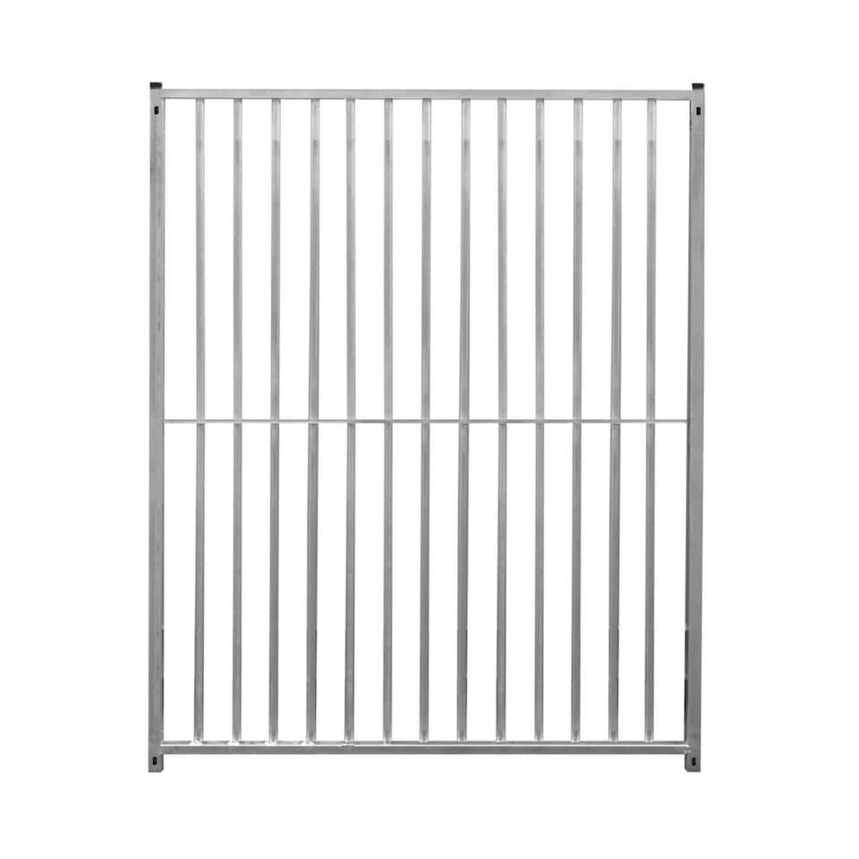 image 1 of 1.5m Dog Run Panel – 8cm Bar Spacing Silver
