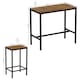 image 3 of Vida Designs Roslyn 2 Seater Bar Table Set 3 Piece Dining Table & Stools, Dark Wood
