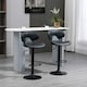 image 2 of HOMCOM Adjustable Swivel Bar Stools Set of 2, Barstools for Counter Bar, Grey