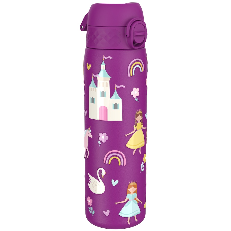 image 1 of Leak Proof Slim Water Bottle, Stainless Steel, 600ml (20oz) | Purple | Princess | One Size