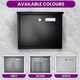 image 6 of FURNISHED Outdoor Wall Mounted Post Box Galvanized Steel | Black | Black