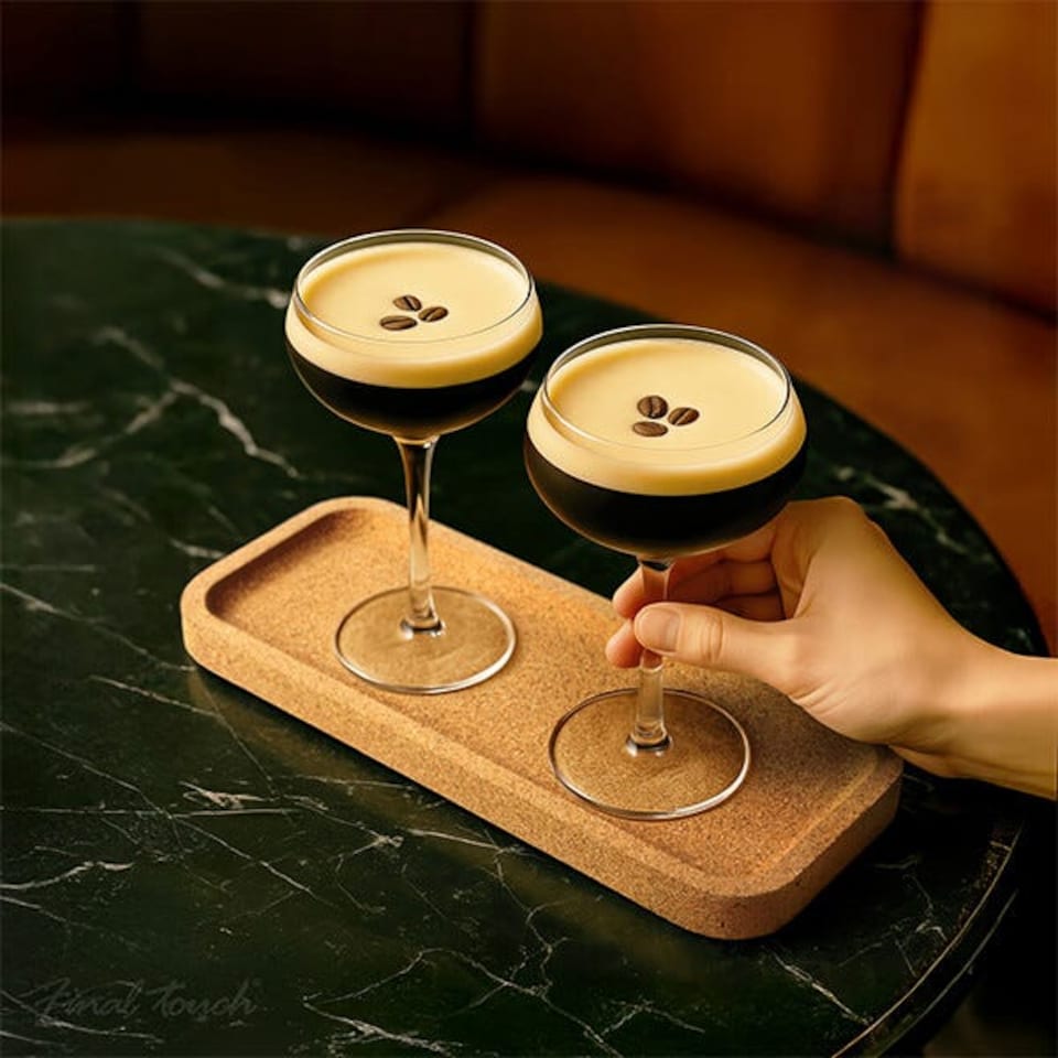 image 1 of Final Touch Set of 2 Espresso Martini Flight Glasses