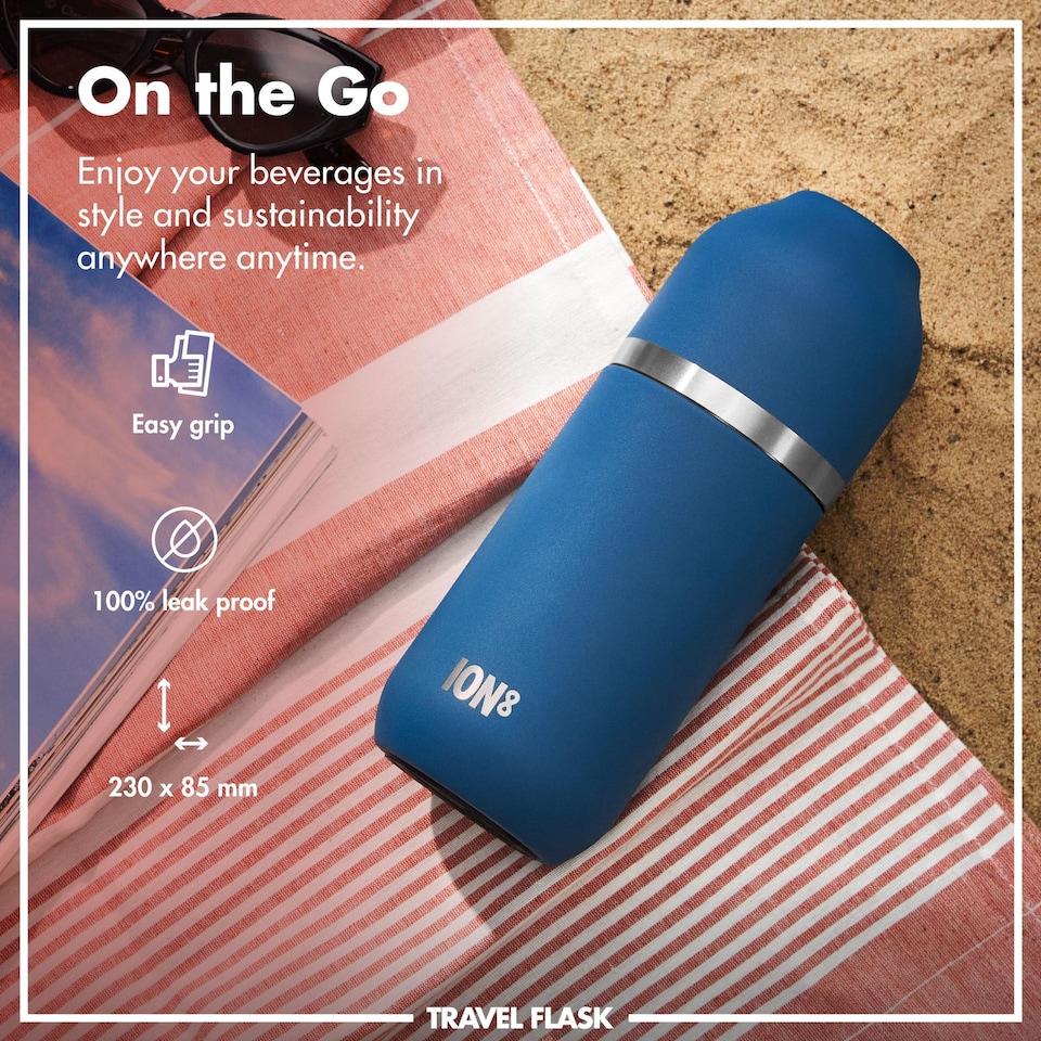 image 1 of Luma Flask & Mug, Vacuum Insulated, 700ml (24oz) | Blue | Deep Teal | One Size