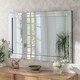 image 2 of Bevelled Modern Rectangular Mirror 120x80cm Black | 120x80x2cm