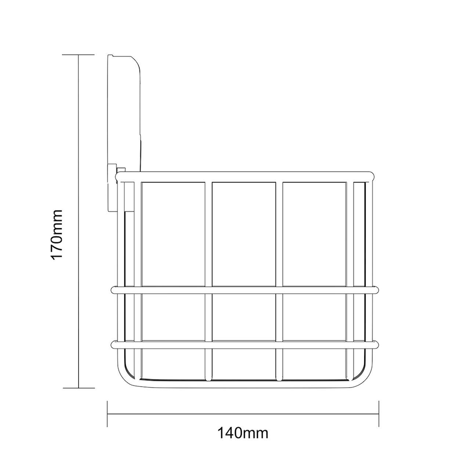 image 1 of Showerdrape Suctionloc Black Suction Wall Mounted Bottle Basket with Mounting Discs | Black | 1
