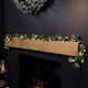 image 4 of 1.8m LED Artificial Eucalyptus Garland with Warm White Lights - Battery Operated Green Leaf Foliage for Indoor Christmas Decor