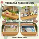 image 9 of AIYAPLAY Kids Picnic Table, Wooden Children Garden Table and Bench Set, Pink Pink