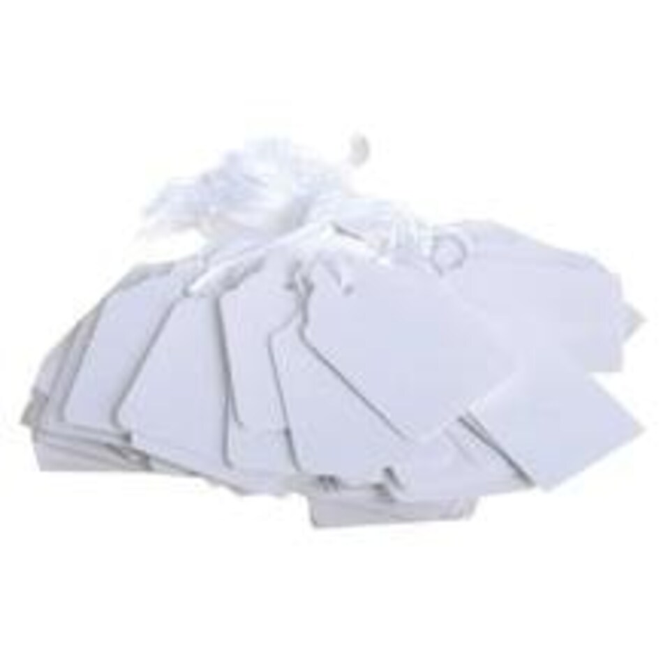 image 1 of Box of 1000 White Merchandise Tags 24mm x 16mm