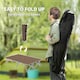 image 4 of Outsunny Double Camping Folding Cot Portable Sleeping Bed, Charcoal Khaki | Brown | Brown