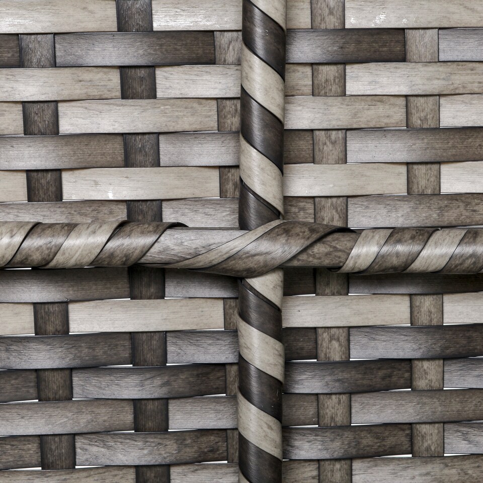 image 1 of Outsunny Armless Rattan Garden Chair, Outdoor Rattan Chair with Cushions, PE Wicker Garden Furniture with Steel Frame, Adjustable Footpads for Garden, Terrace, Deep Grey | Grey | One Size