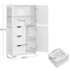 image 3 of Yaheetech Bathroom Storage Unit with Open Compartments White White