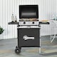 image 2 of Outsunny Propane Gas Barbecue Grill 2 Burner Cooking BBQ 5.6 kW w/ Side Shelves