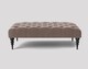 image 1 of Alyana 180cm Rectangle Ottoman Bench with Wooden Legs- Grey Plush Velvet Chesterfield Upholstered Footstool