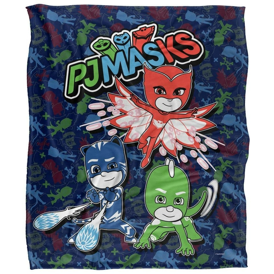 image 1 of PJ Masks Group Shot Blanket - White - One Size