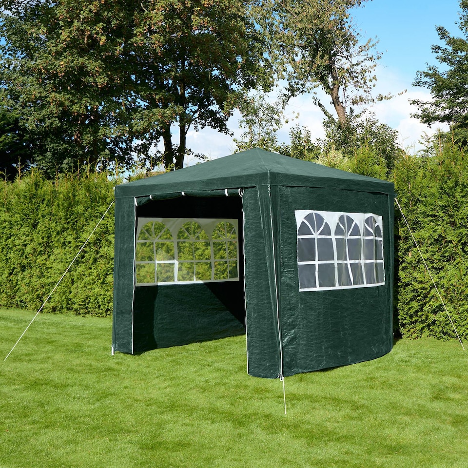 image 1 of OHS Garden Gazebo Outdoor Party Tent Canopy PE Awning Marquee Waterproof - Small | Green