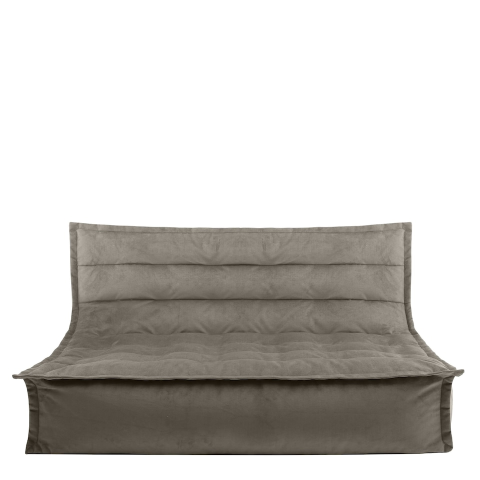 image 1 of icon Kota Velvet XL Bean Bag Sofa Grey Bean Bag Chair Grey | Grey