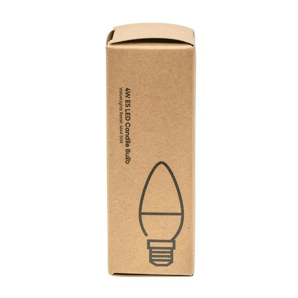image 1 of ValueLights 10 Pack E27 White Plastic Candle LED 4W Cool White 6500K 400lm Light Bulb