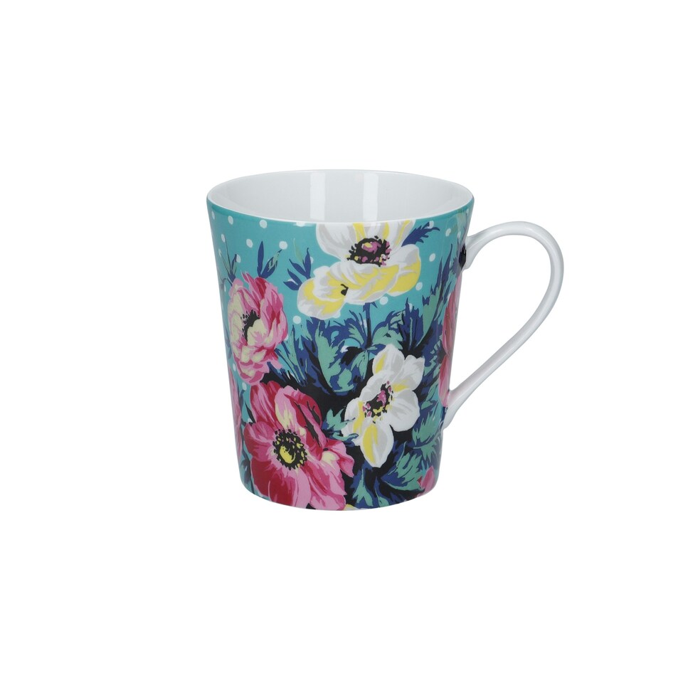 image 1 of Mikasa Clovelly Porcelain 330ml Seafoam Green Conical Mug Blue