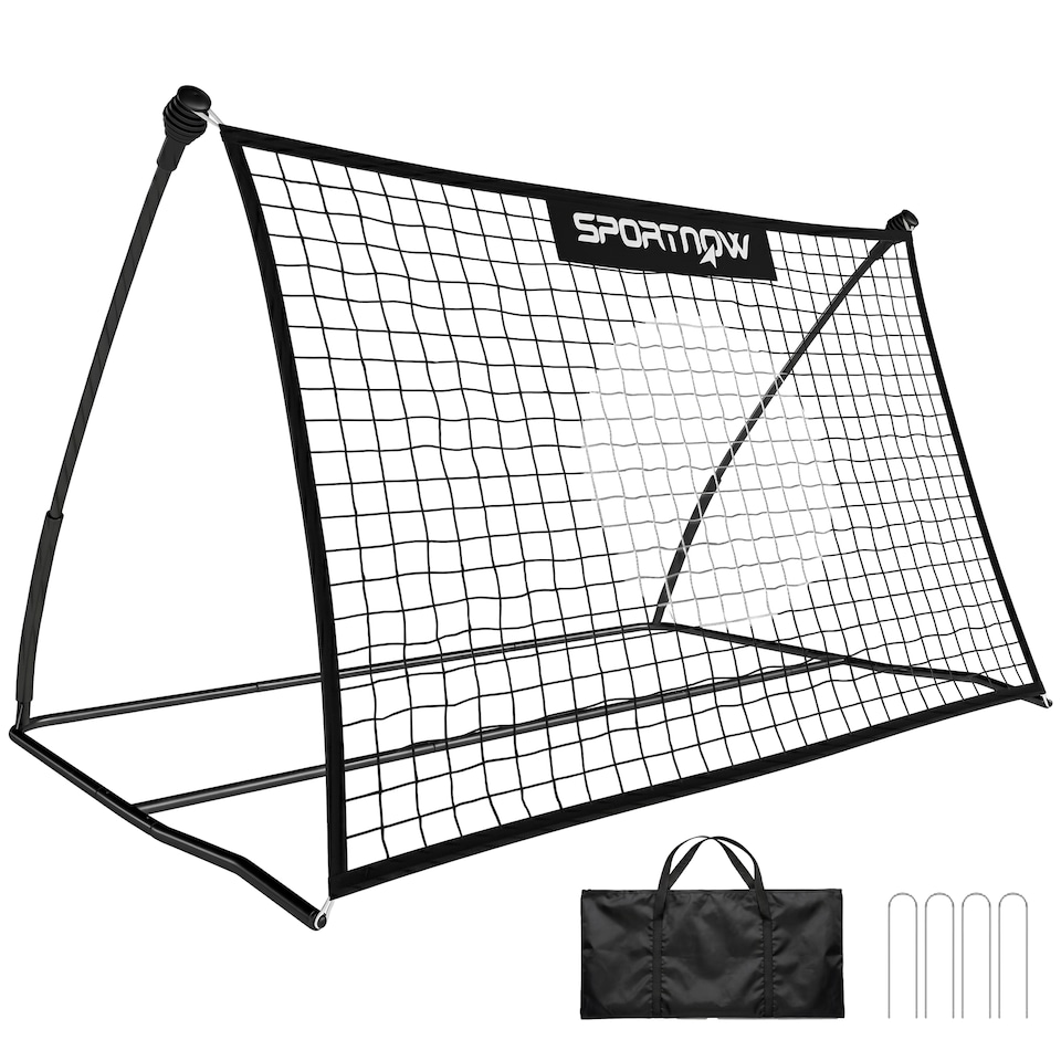 image 1 of SPORTNOW Football Rebounder Net with Carry Bag and Ground Stakes