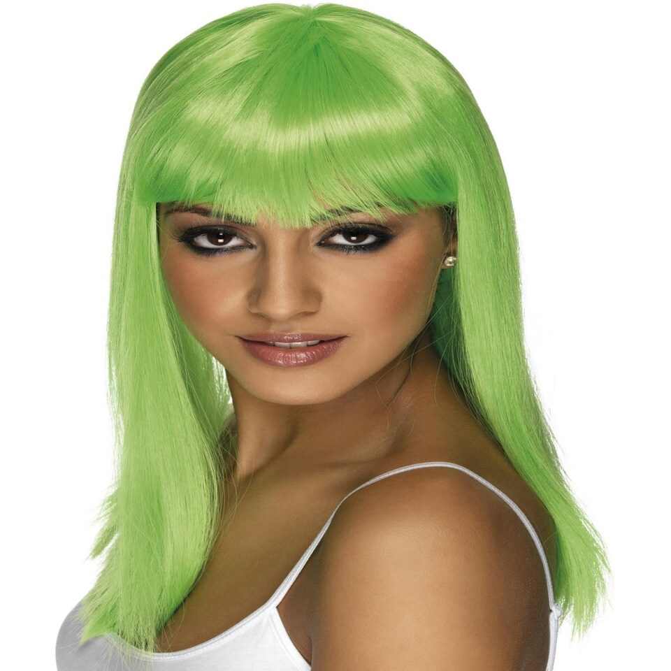 Glamourama Wig, Neon Green - FEMALE - ADULT - N/A