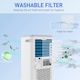 image 8 of HOMCOM 9000 BTU Portable Air Conditioner Unit with WiFi Smart App, 20m²