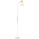 image 1 of HOMCOM Spotlight Reading Standing Lamp with Adjustable Height, White White