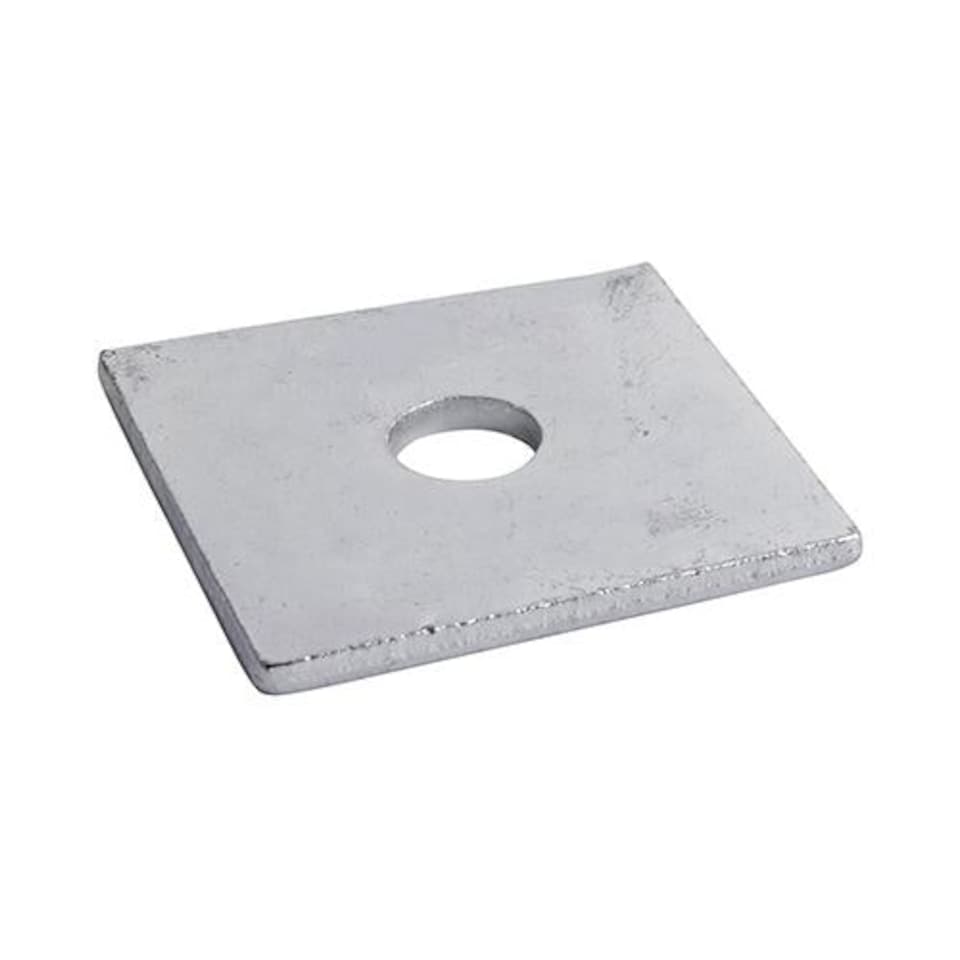 Timco - Square Plate Washers - Hot Dipped Galvanised (Size M12 x 50 x 50 x 3 - 100 Pieces)