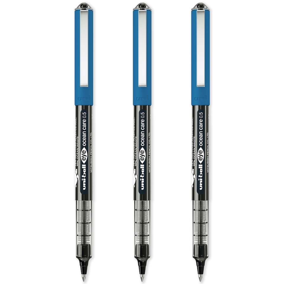 image 1 of Uni-Ball Eye Ocean Care Rollerball Pens UB-150ROP 0.5mm Pack of 12