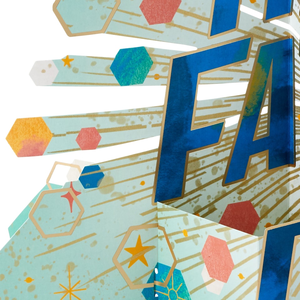 image 1 of Hallmark Jumbo Father's Day Card - 3D Pop-Up Banner Design
