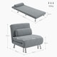 image 8 of HOMCOM Single Folding 5 Position Convertible Sleeper Chair Sofa Bed Blue