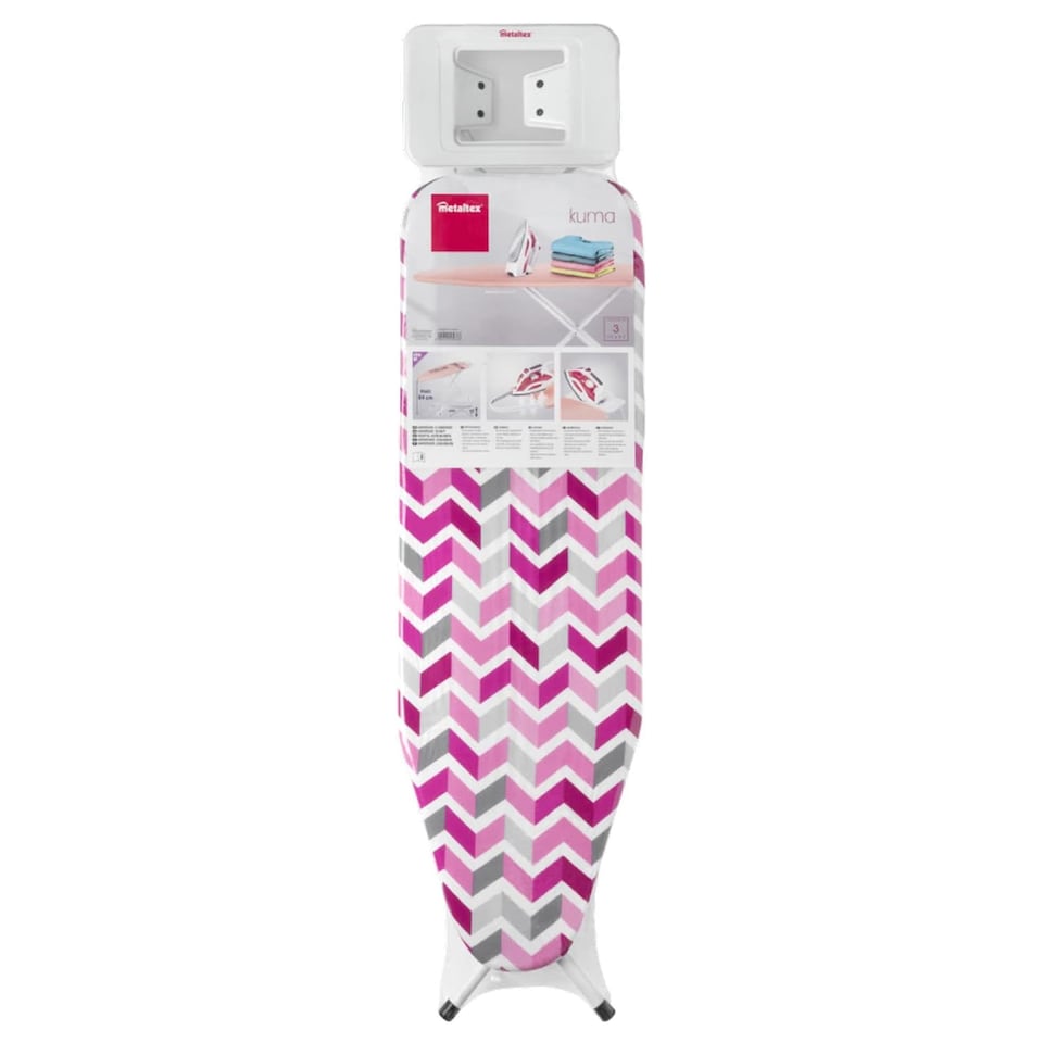 image 1 of Metaltex Kuma Ironing Board - Zig-Zag