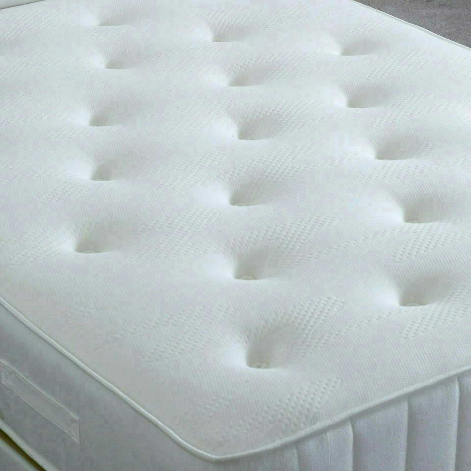 image 1 of Malmo White Wooden Ottoman Bed And Quartz 1000 Pocket Sprung Mattress Double | Multi