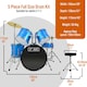 image 2 of 3rd Avenue Full Size Adult Drum Kit - Shine Blue