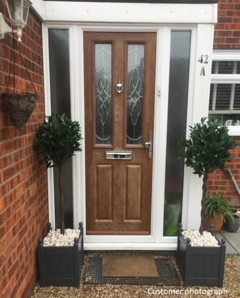 image 1 of 120cm (4ft) Twist Natural Trunk Artificial Topiary Bay Laurel Ball Tree | Green | 4ft