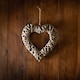 image 4 of Medium Flat Open Wicker Heart | Brown | Natural