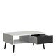 image 4 of Oslo Coffee Table 1 Drawer 1 Shelf in White and Black Matt