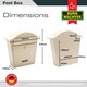 image 4 of Burg-Wachter Classic Wall Mounted Galvanised Steel Lockable Weatherproof Post Box - 36x37x13cm | Cream | Antique Cream