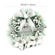 image 5 of Living and Home Christmas Wreath with Mixed Silver Decorations - 30cm