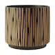 image 1 of Interiors by Premier Large Black & Cream Ceramic Planter for Home, Handcrafted Modern Tall Cylindrical Planter In Black and Cream Black