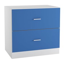 White 2 Drawers Chest Cabinet | White | 1