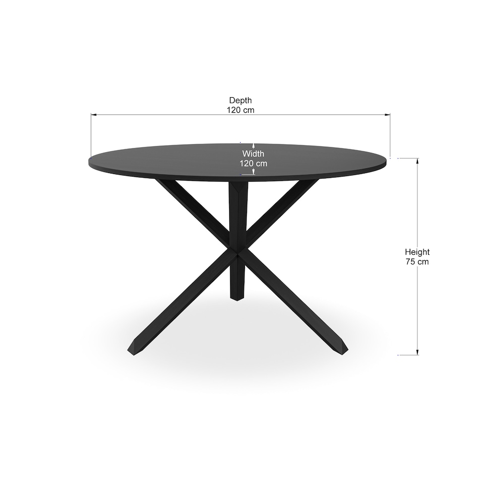 image 1 of Malvern Round Dining Table 4-6 Seater w Solid Black Oak Legs | Clear | Glass