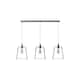 image 1 of ValueLights Susie Glass Lantern 3 Drop Brushed Chrome Ceiling Light and Bulbs