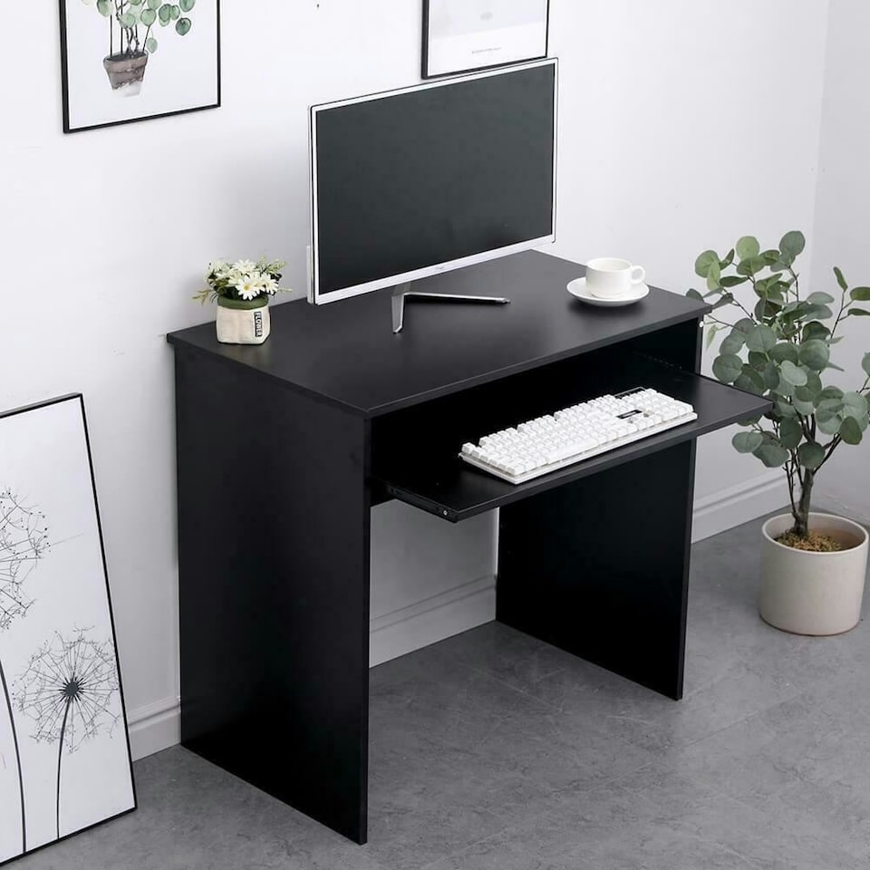 image 1 of Computer Desk PC Laptop Table Home Office Study Workstation Brown